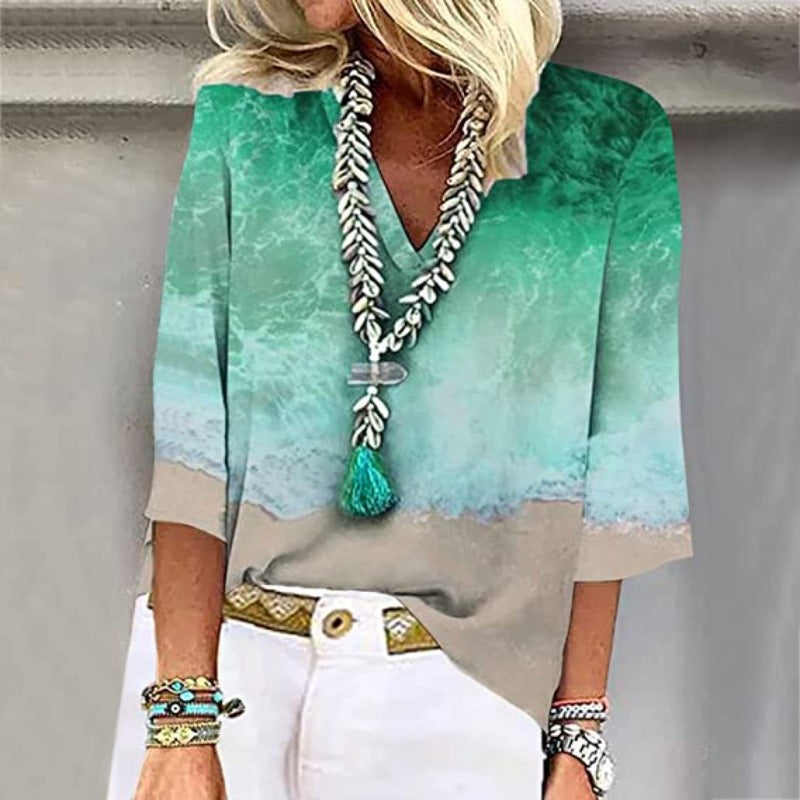 Brittley | Elegante blusa multicolor para mujer