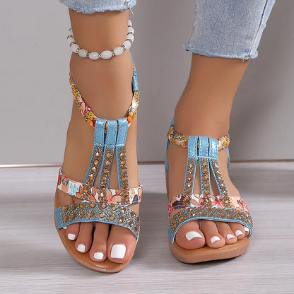 Sandalias joya de mujer con puntera abierta - Myra