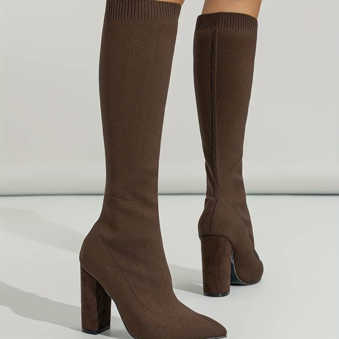 Elegantes botas hasta la rodilla - Marrón - Aspecto elegante y atemporal - Para ocasiones formales y casuales