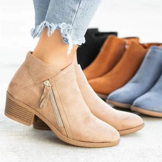 Candace - botas ortopédicas de piel para mujer