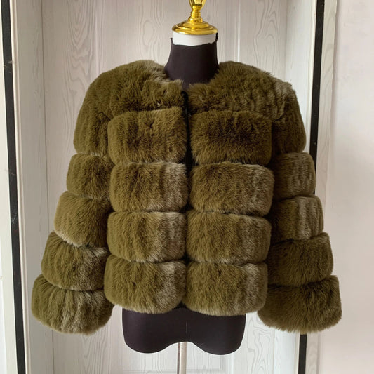 Elegante chaqueta de invierno de piel para mujer - Sari