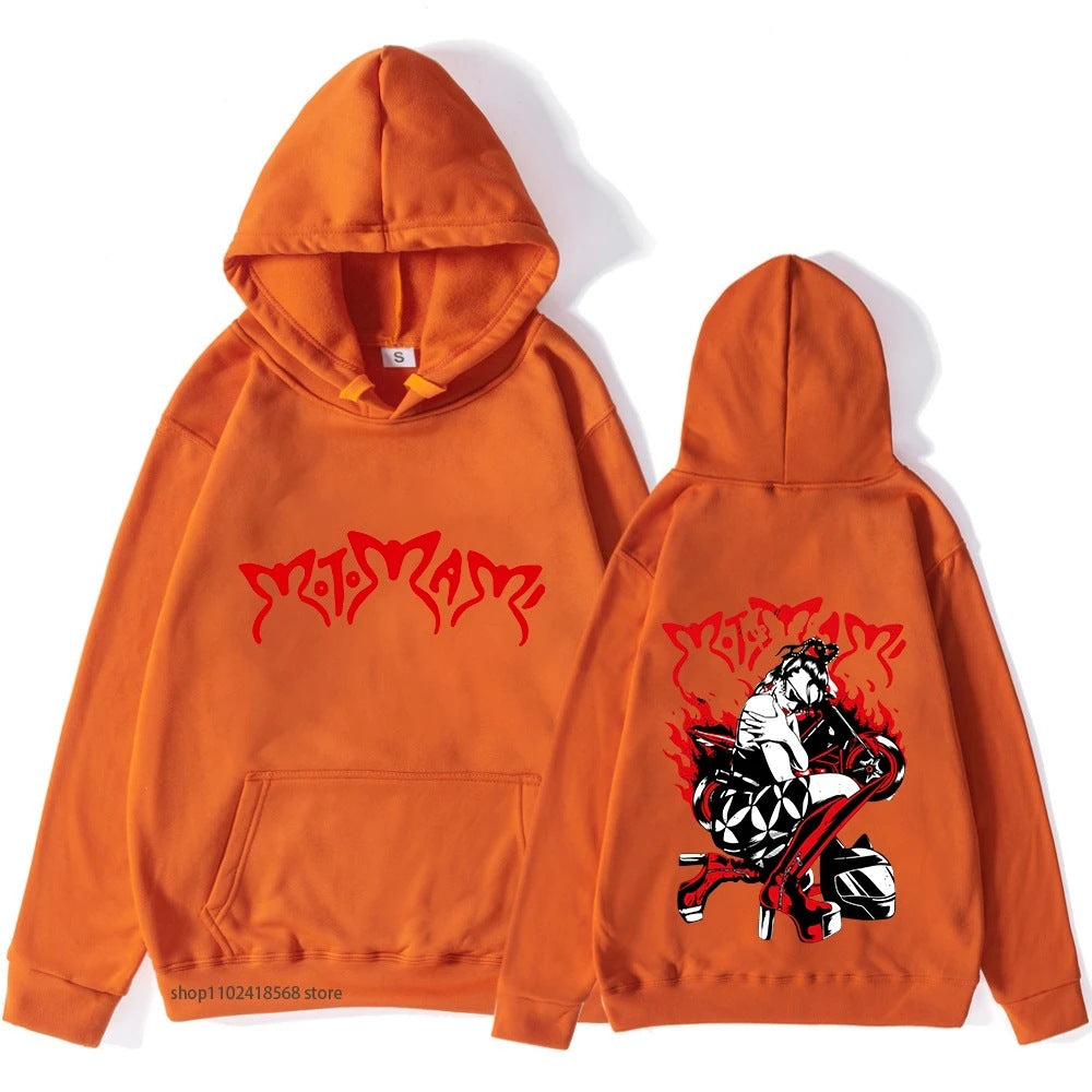 Heidi Mode | Motomami Rosalia Sudadera con capucha gráfica negra