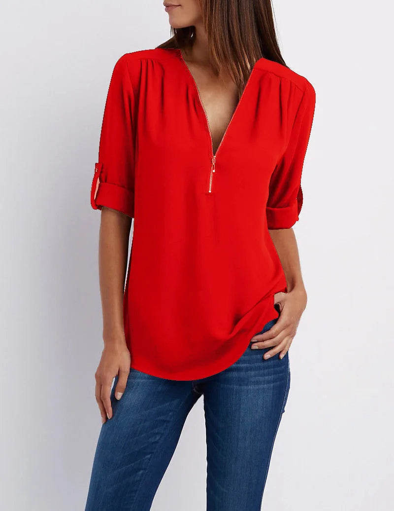 Vardi Dante™ Blusa dulce para tallas grandes | Casual y con estilo