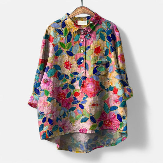 Breo™ | Blusa de moda con estampado artístico de colores