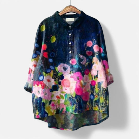 Lume™ | Elegante blusa floral con un toque de gracia