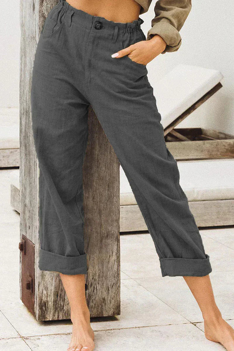 Pantalones de lino informales y elegantes - Jaclyn