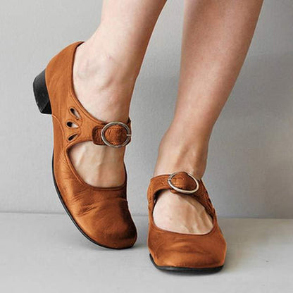 Zapatos ortopédicos vintage con puntera redonda - ópalo