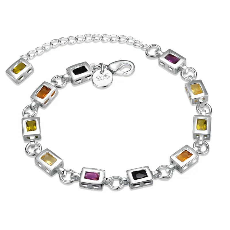 Multicolor Zircon Pulsera | Con hermosas piedras de circón