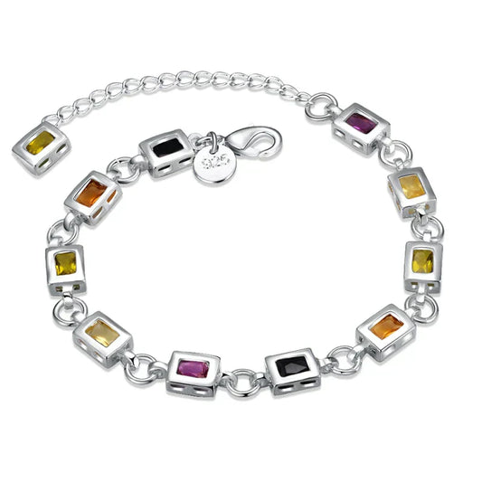 Multicolor Zircon Pulsera | Con hermosas piedras de circón