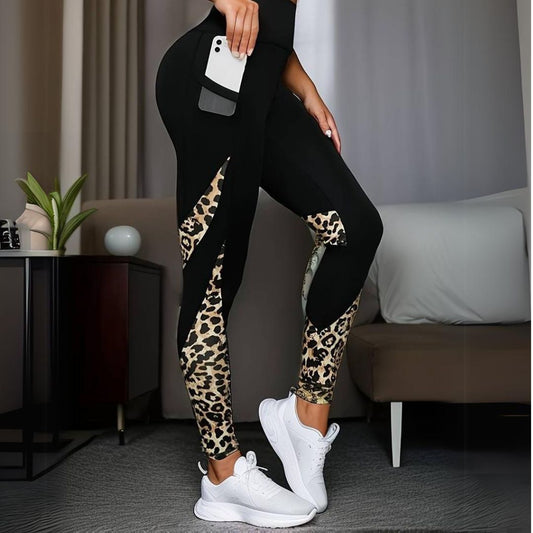 Pantalones de yoga leopardo levanta culos