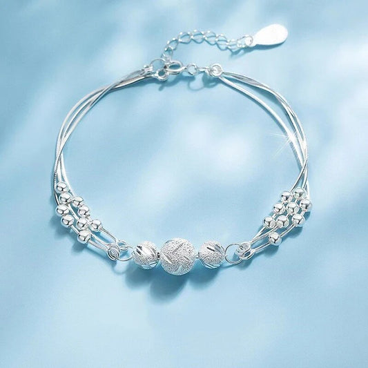 Pulsera de perlas de plata | Con múltiples perlas