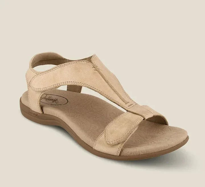 Katie - sandalias de verano ajustables de piel con soporte para el arco del pie