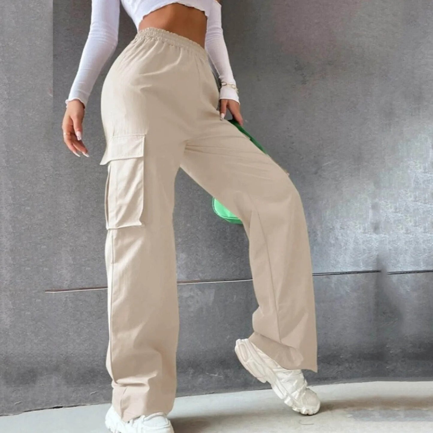 Janlie | Pantalones cargo de talle alto para mujer