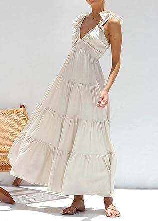 Rebecca - Maxi vestido con volantes