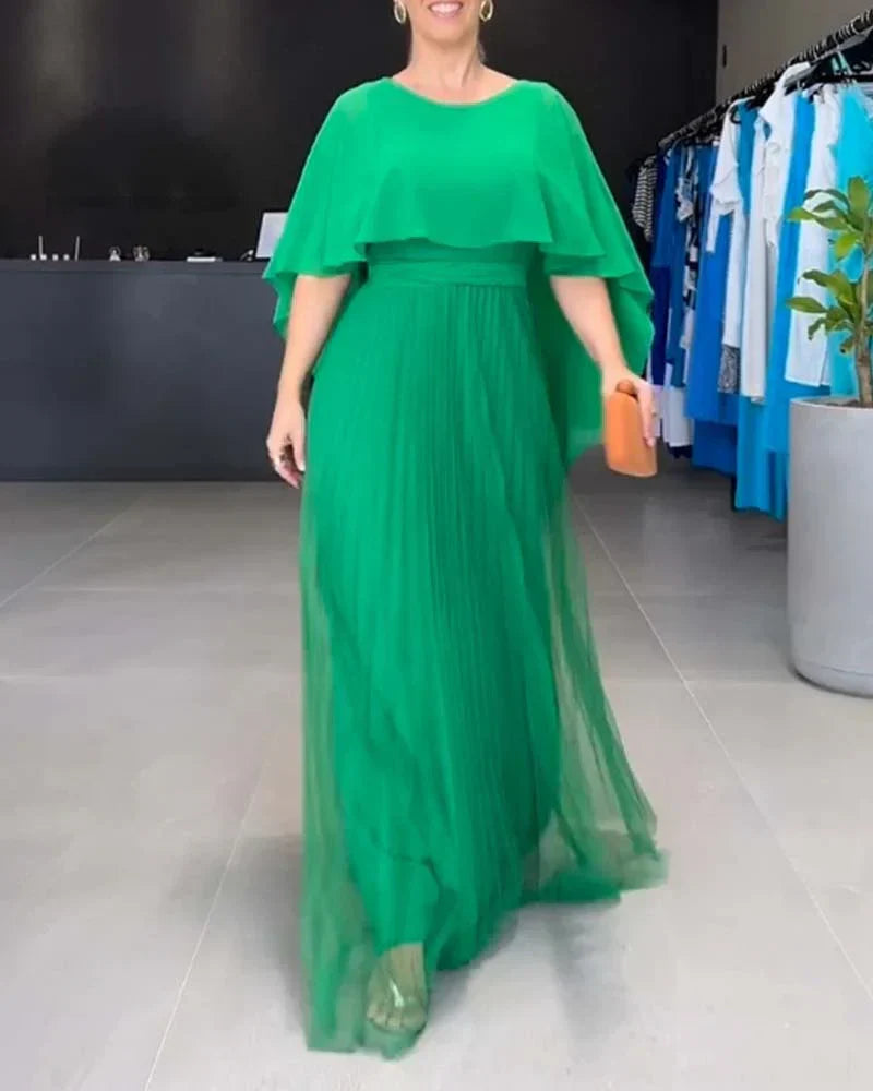 Beatrice - Elegante maxi vestido con escote redondo