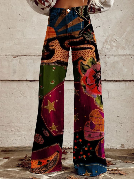 Toresa™ | Pantalones boho vintage de pierna ancha