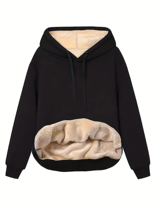 Sudadera con capucha y bolsillos para mujer