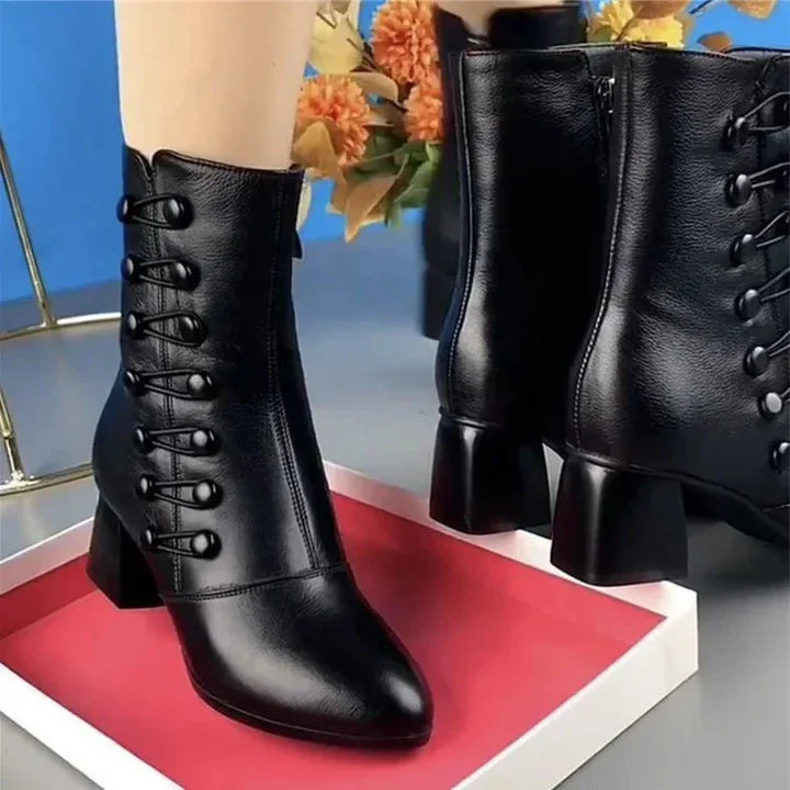 Cálidas botas de mujer de piel gruesa