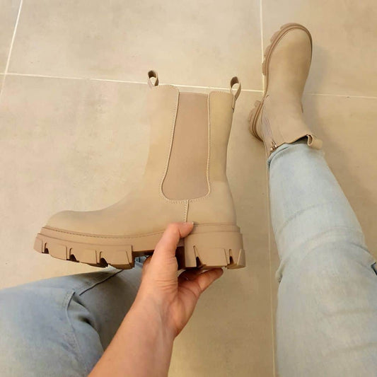 Botas Mujer | Romi Beige - Botas elegantes y cómodas - Ideales para todos los días