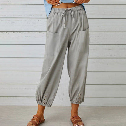 Elegantes pantalones de pata ancha