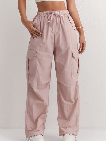 Solène - Elegantes y cómodos pantalones cargo rosa para mujer