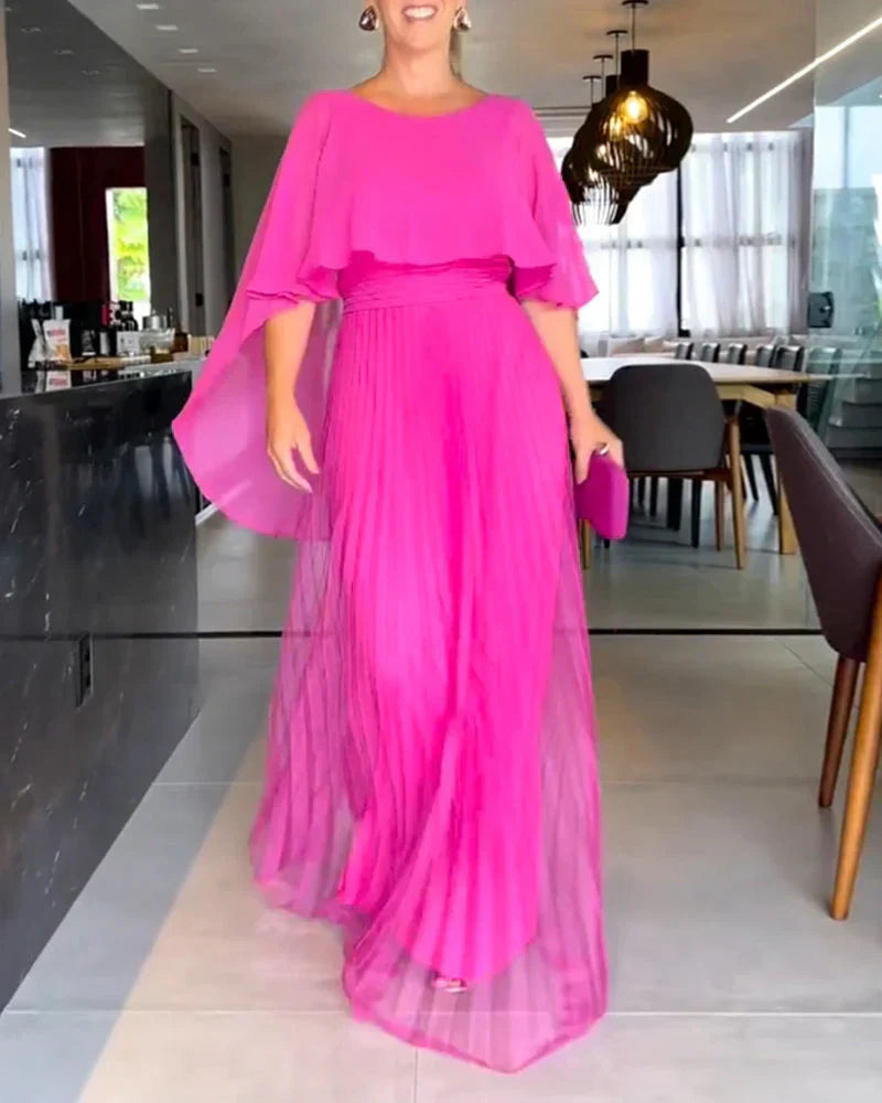 Beatrice - Elegante maxi vestido con escote redondo