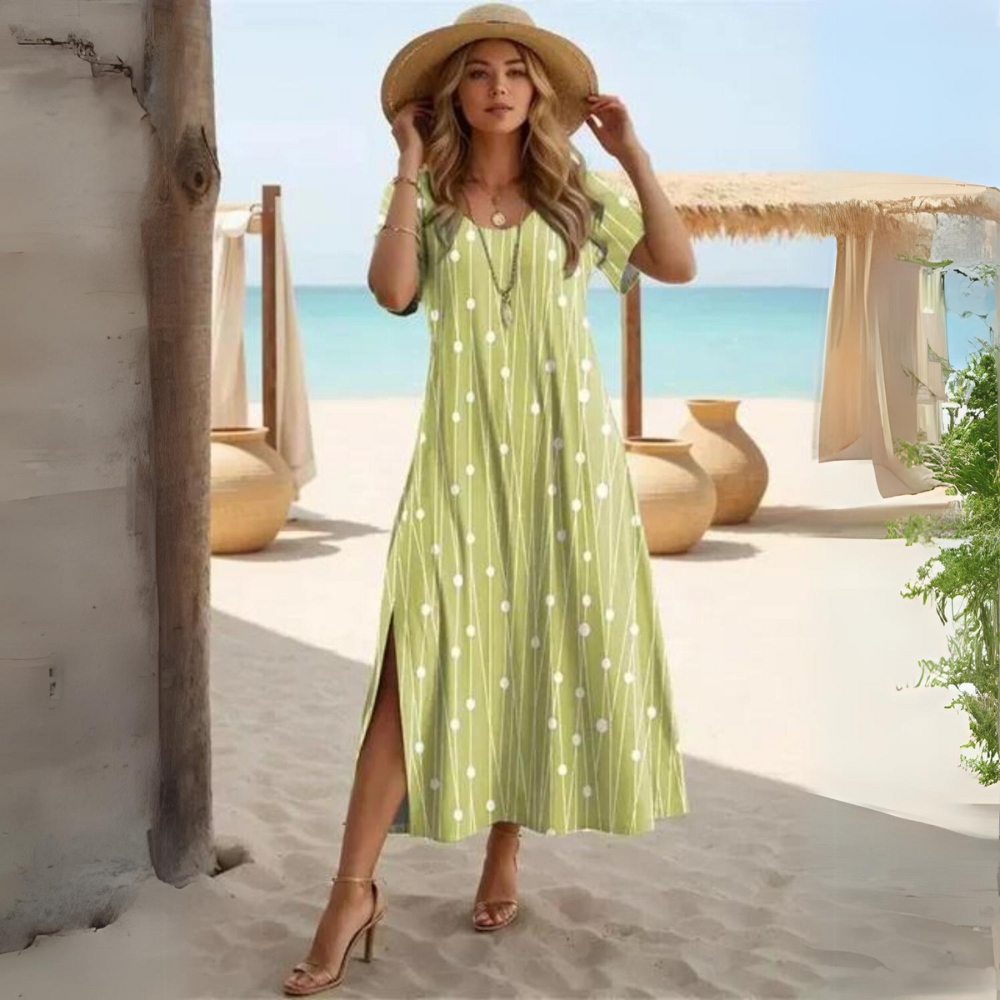 Amber - Vestido de verano con estampado de lunares