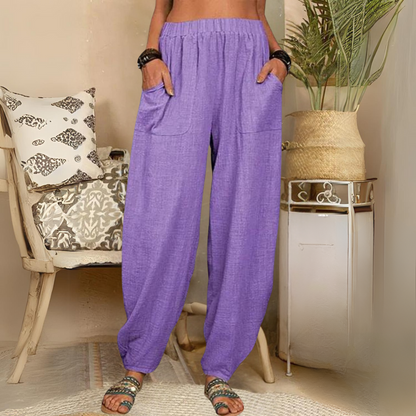 Antonia - Elegante pantalón de algodón para mujer