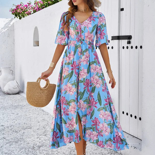 Astrid - Elegante vestido con estampado floral