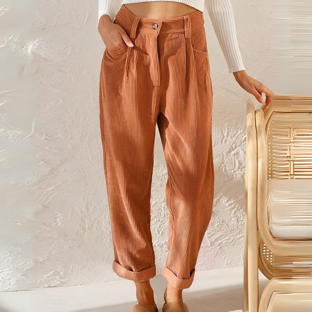 Brielle - Elegantes pantalones de pana de algodón