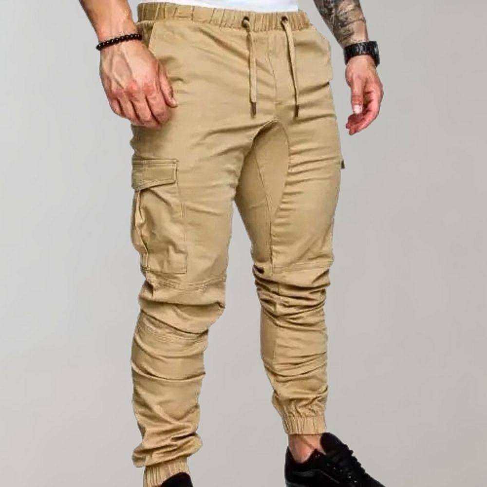 Tuomo - Pantalones cargo casual de hombre