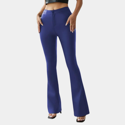 Rosalie - Pantalones casual slim acampanados de mujer