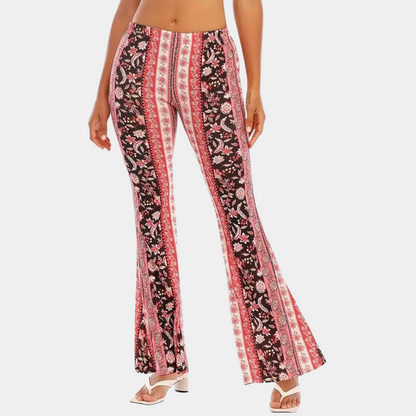 Soleil - Pantalones acampanados de estilo boho para mujer