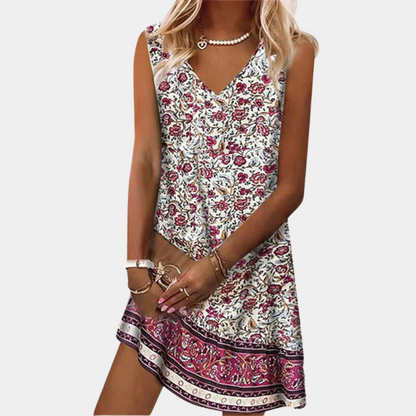 Vestido de playa casual floral para mujer