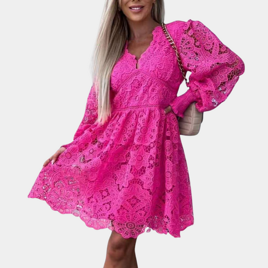 Vestido midi de encaje para mujer