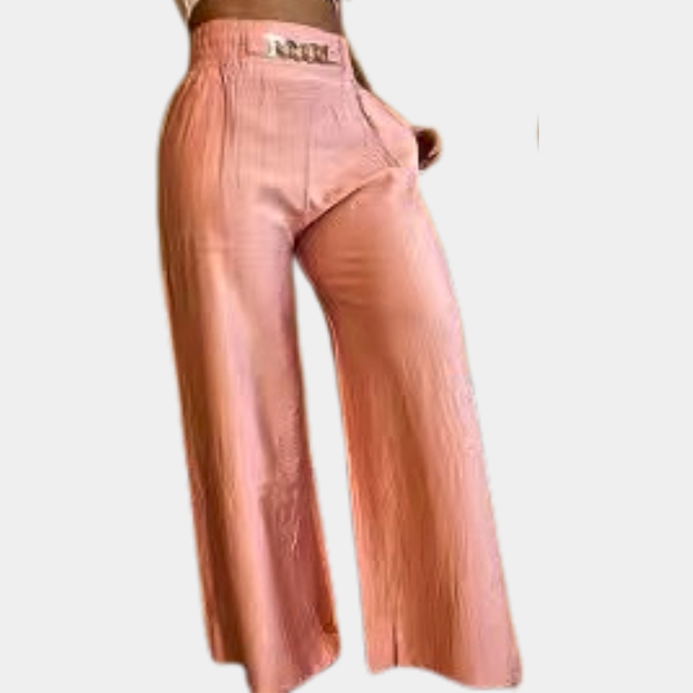 Elegantes pantalones de pierna ancha para mujer