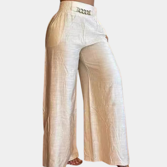 Elegantes pantalones de pierna ancha para mujer