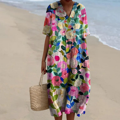 Vestido floral de colores para mujer