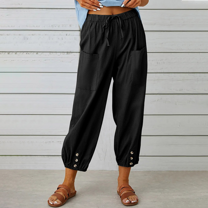 Pantalones anchos casual de mujer