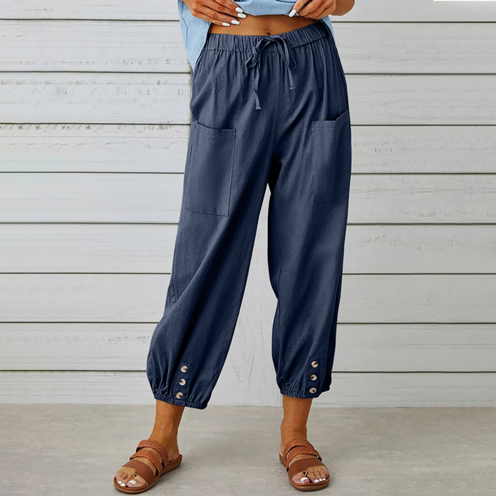 Pantalones anchos casual de mujer