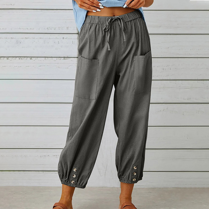 Pantalones anchos casual de mujer