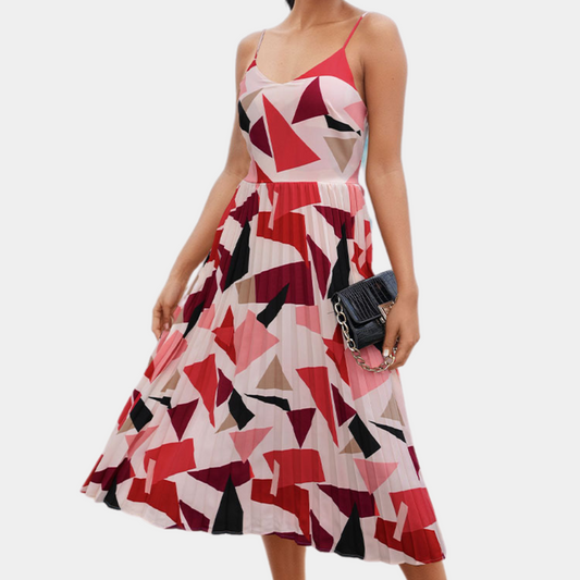 Belle - Vestido midi Luxe Geometric