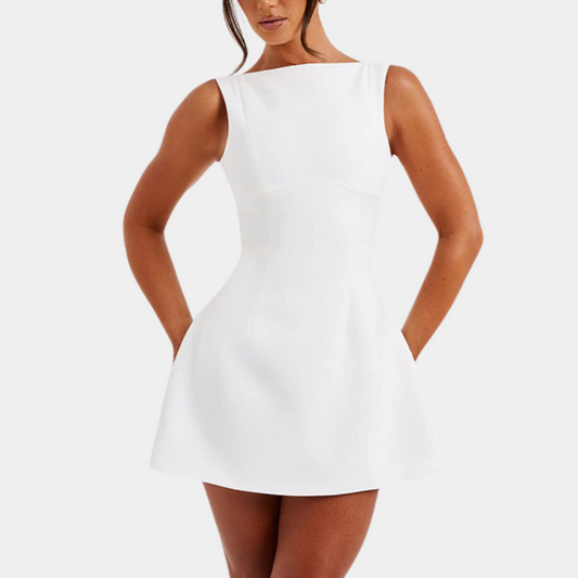 Janelle - Elegante minivestido con espalda descubierta para mujer