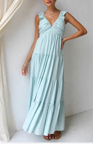 Rebecca - Maxi vestido con volantes