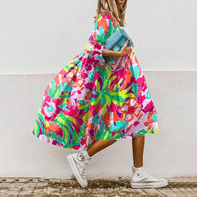 Didou - Elegante vestido de playa con estampado