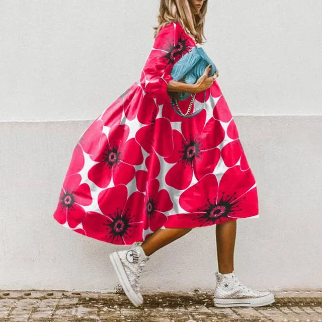 Didou - Elegante vestido de playa con estampado