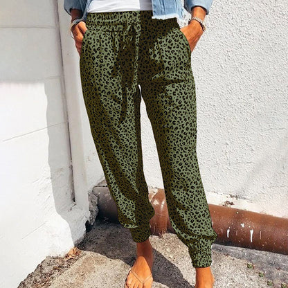 FIONA - Pantalones con estampado de leopardo