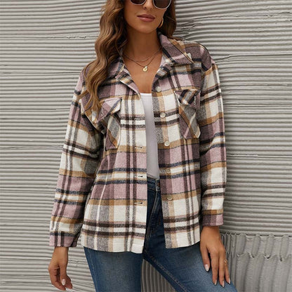 Chaqueta Janou | Chaqueta intermedia a cuadros para otoño