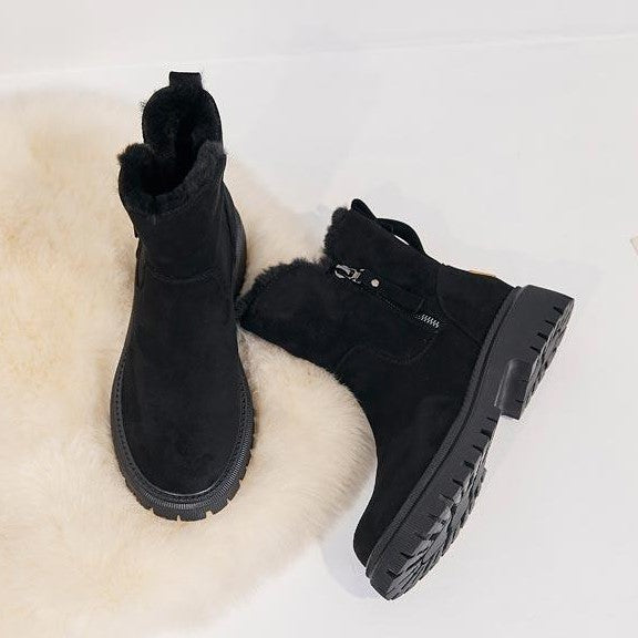 Elegantes botas de invierno de piel - Baileigh