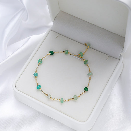 EmeraldBand I Pulsera Con Piedras Verdes Para Mujer